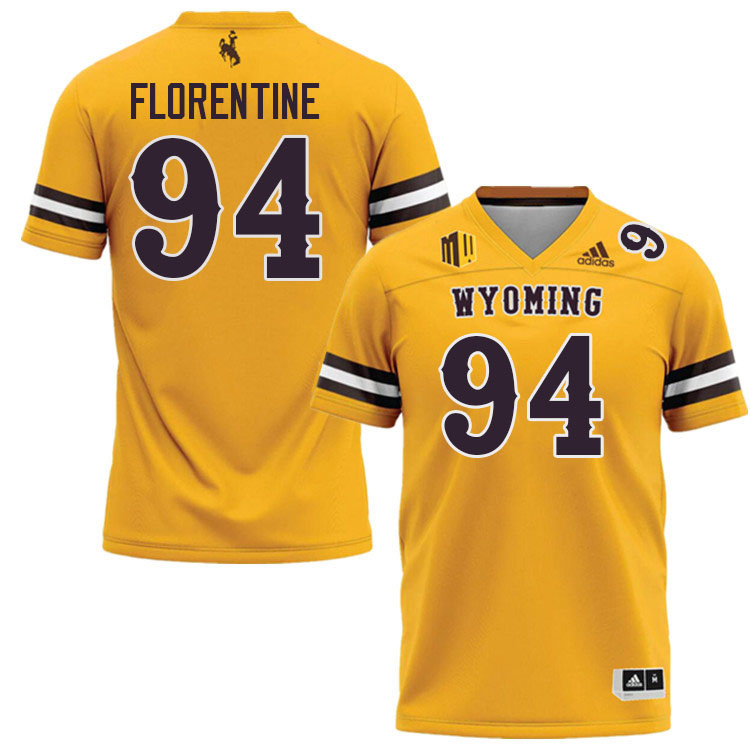 Wyoming Cowboys #94 Ben Florentine College Football Jerseys,Uniforms-Gold
